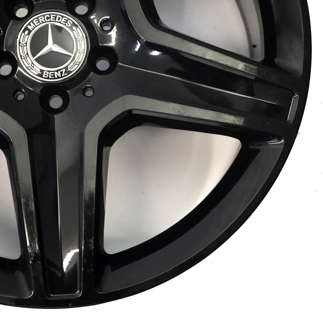 Mercedes ML W166 AMG Jante alliage noire 20" 5 branches 9J ET:57 - SKU A1664012002-4 - Numéro de pièce A1664012002