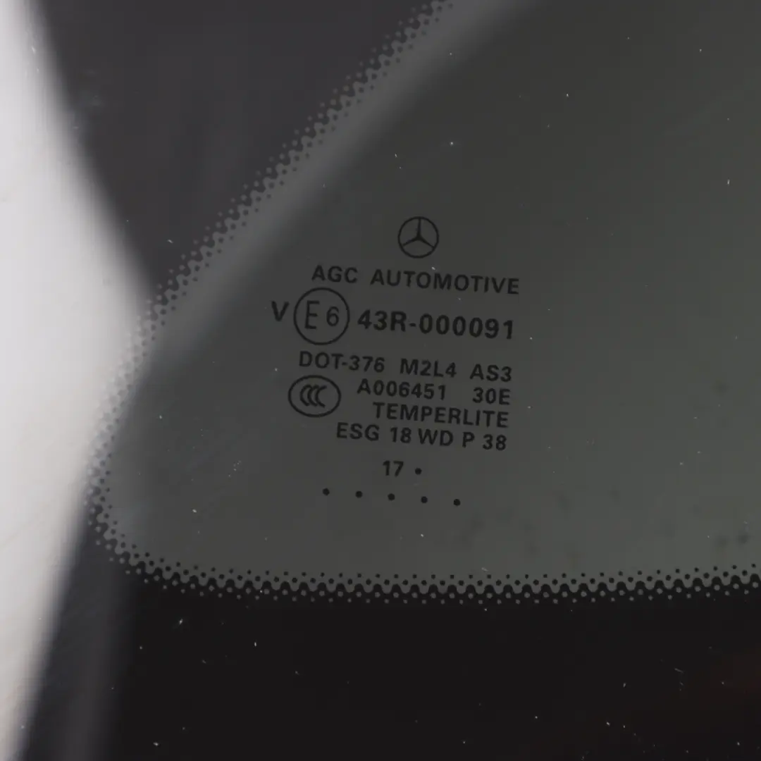 Mercedes W166 Rear Quarter Side Window Glass Right O/S AS3 - SKU A1666702412 - Part number A1666702412