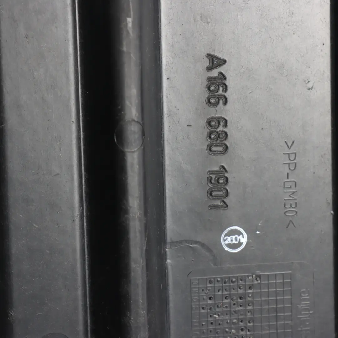 Underfloor Panel Left N/S Underride Underbody Shield to Mercedes W166 with Part number A1666801901 Mercedes W166 Underfloor Panel Left N/S Underride Underbody Shield - SKU A1666801901 - Part number A1666801901