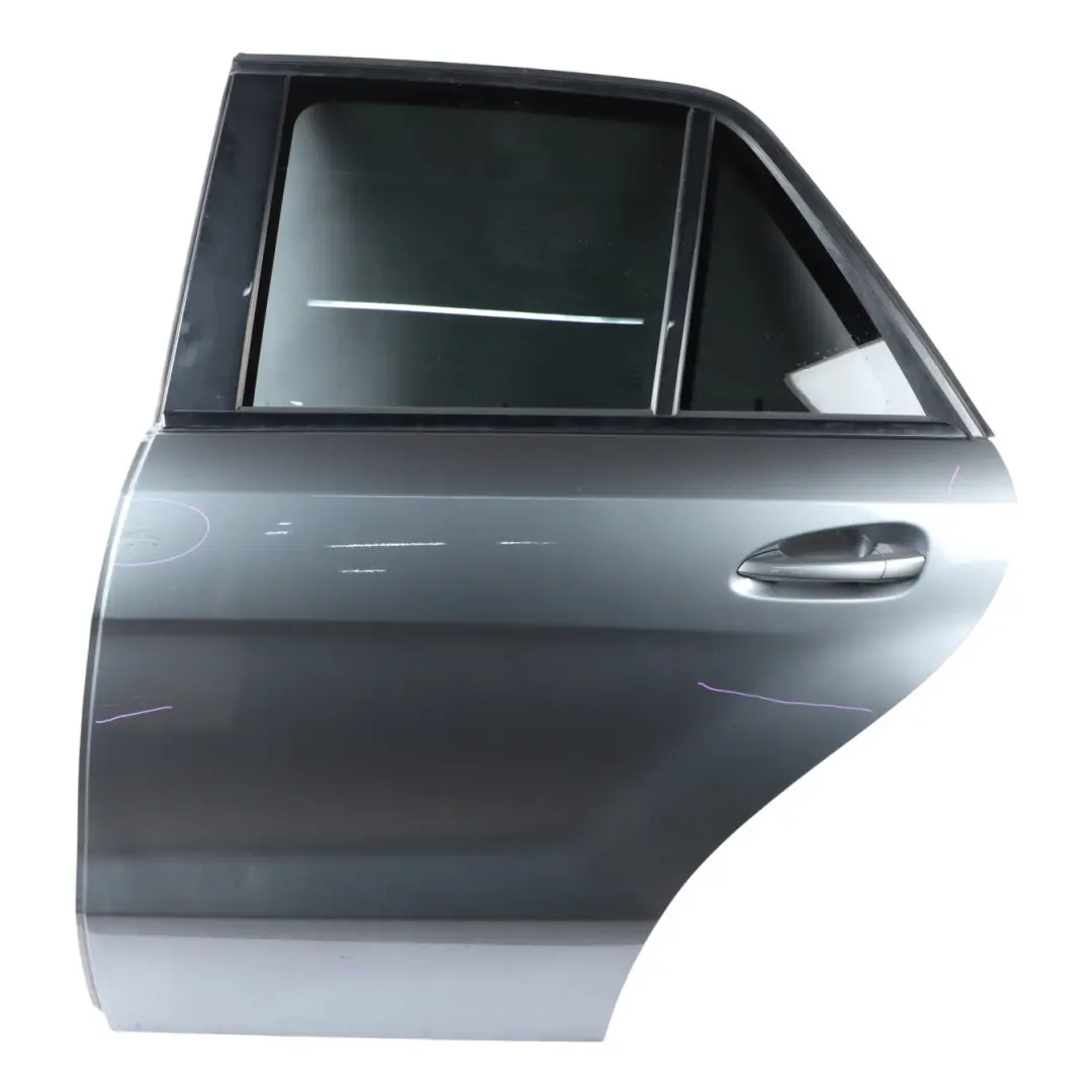 Door Rear Left N/S Selenite Grey Metallic - 992 to Mercedes ML W166 with Part number A1667300105 Mercedes ML W166 Door Rear Left N/S Selenite Grey Metallic - 992 - SKU A1667300105-SEL - Part number A1667300105