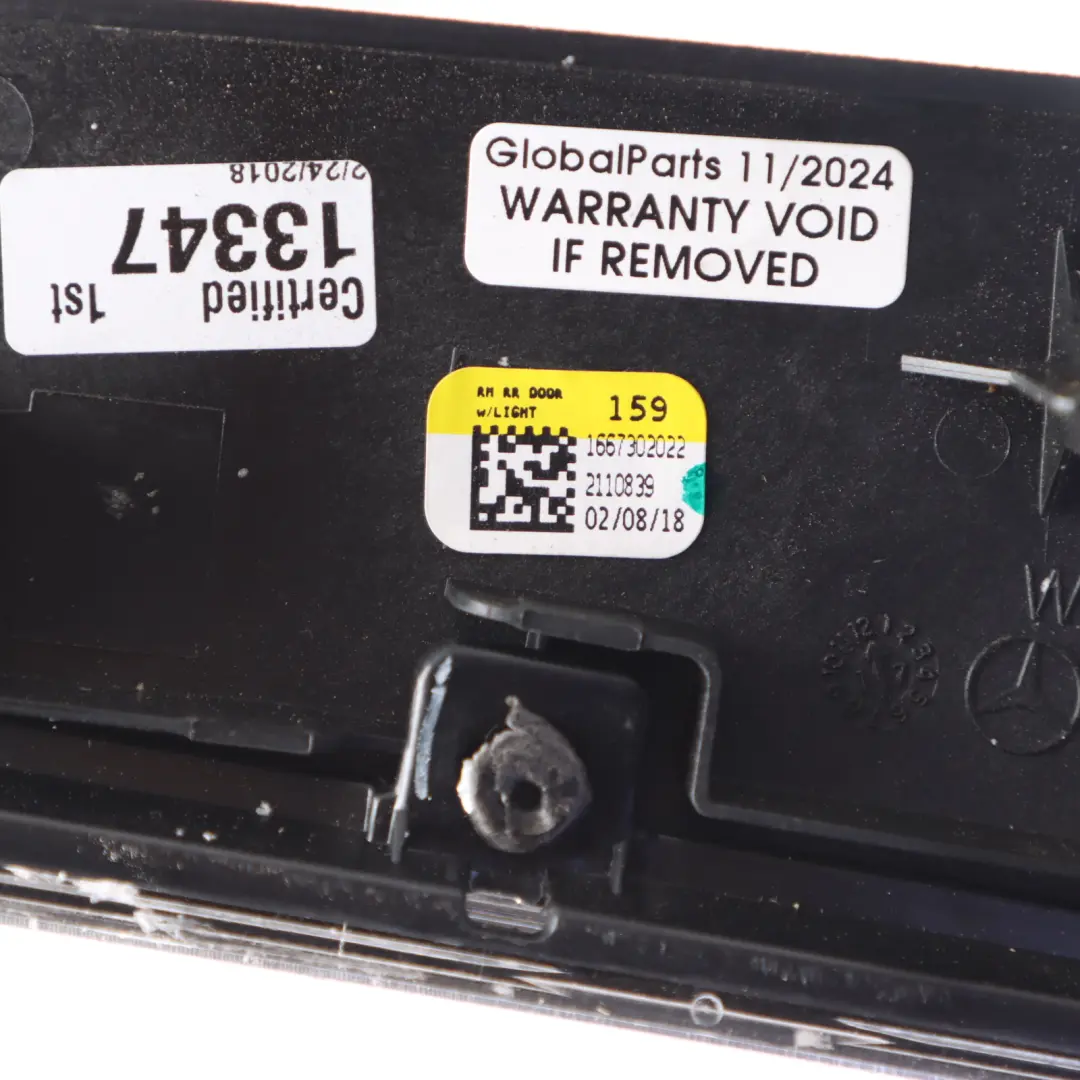 Door Handle Trim Cover Inner Panel Right O/S to Mercedes W166 Rear with Part number A1667302022 Mercedes W166 Rear Door Handle Trim Cover Inner Panel Right O/S - SKU A1667302022 - Part number A1667302022