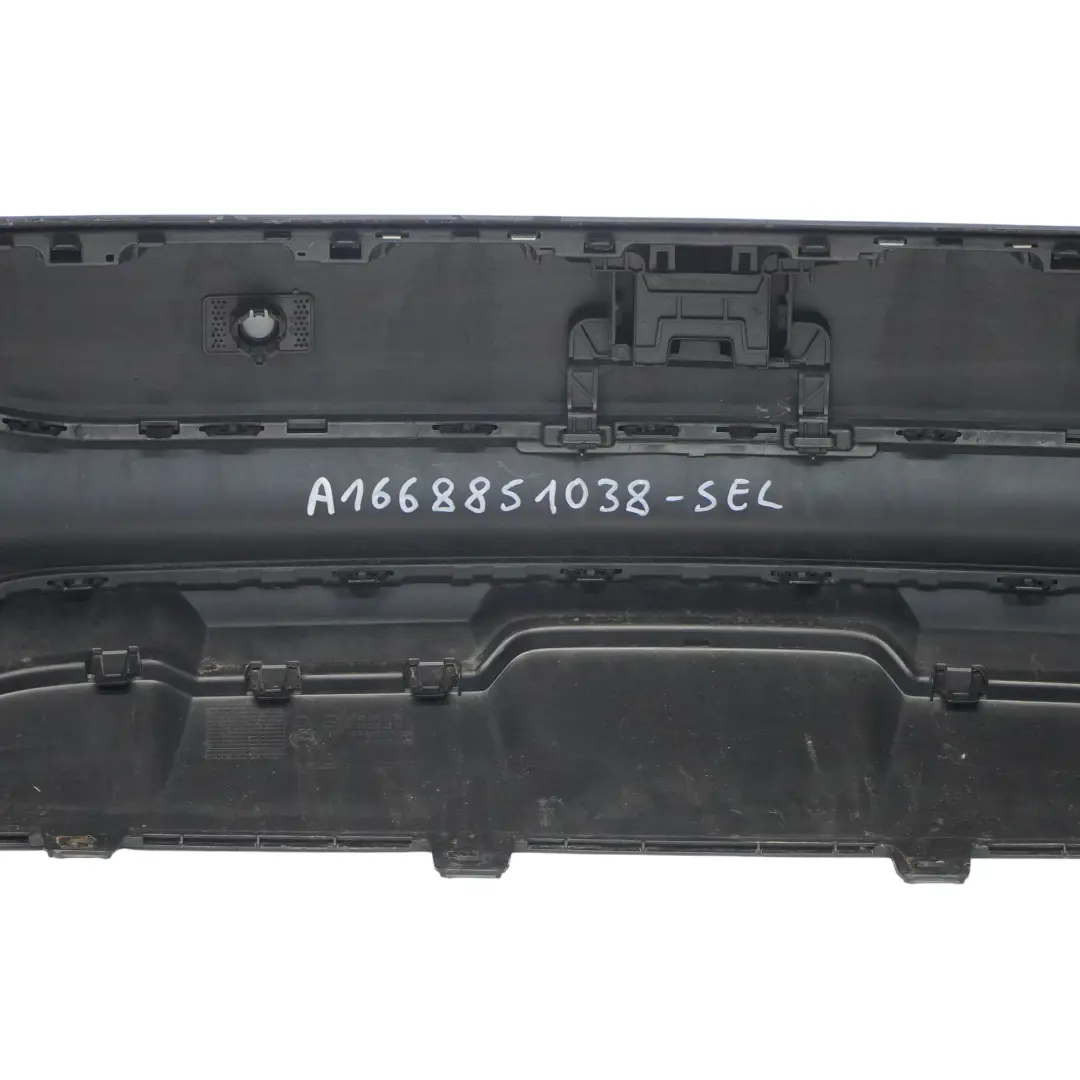 Bumper Rear Trim Panel Covering Selenite Grey Metallic - 992 to Mercedes W166 with Part number A1668851038 Mercedes W166 Bumper Rear Trim Panel Covering Selenite Grey Metallic - 992 - SKU A1668851038-SEL - Part number A1668851038