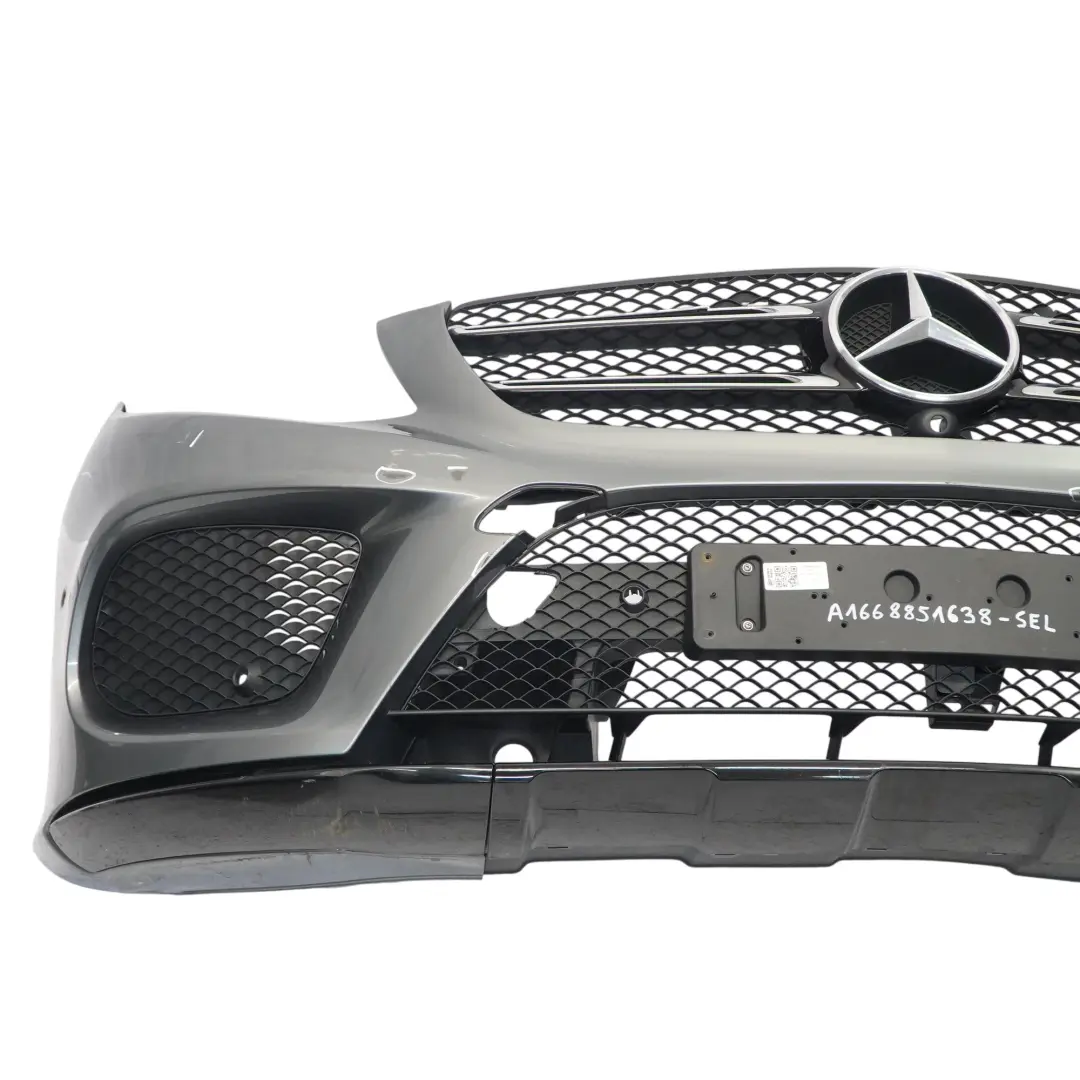 Mercedes W166 Front Bumper AMG Trim Panel Cover Selenite Metallic - 992 - SKU A1668851638-SEL - Part number A1668851638