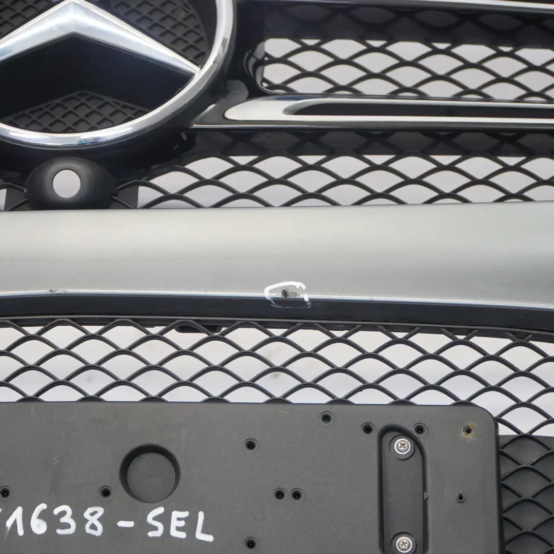 Front Bumper AMG Trim Panel Cover Selenite Metallic - 992 to Mercedes W166 with Part number A1668851638 Mercedes W166 Front Bumper AMG Trim Panel Cover Selenite Metallic - 992 - SKU A1668851638-SEL - Part number A1668851638