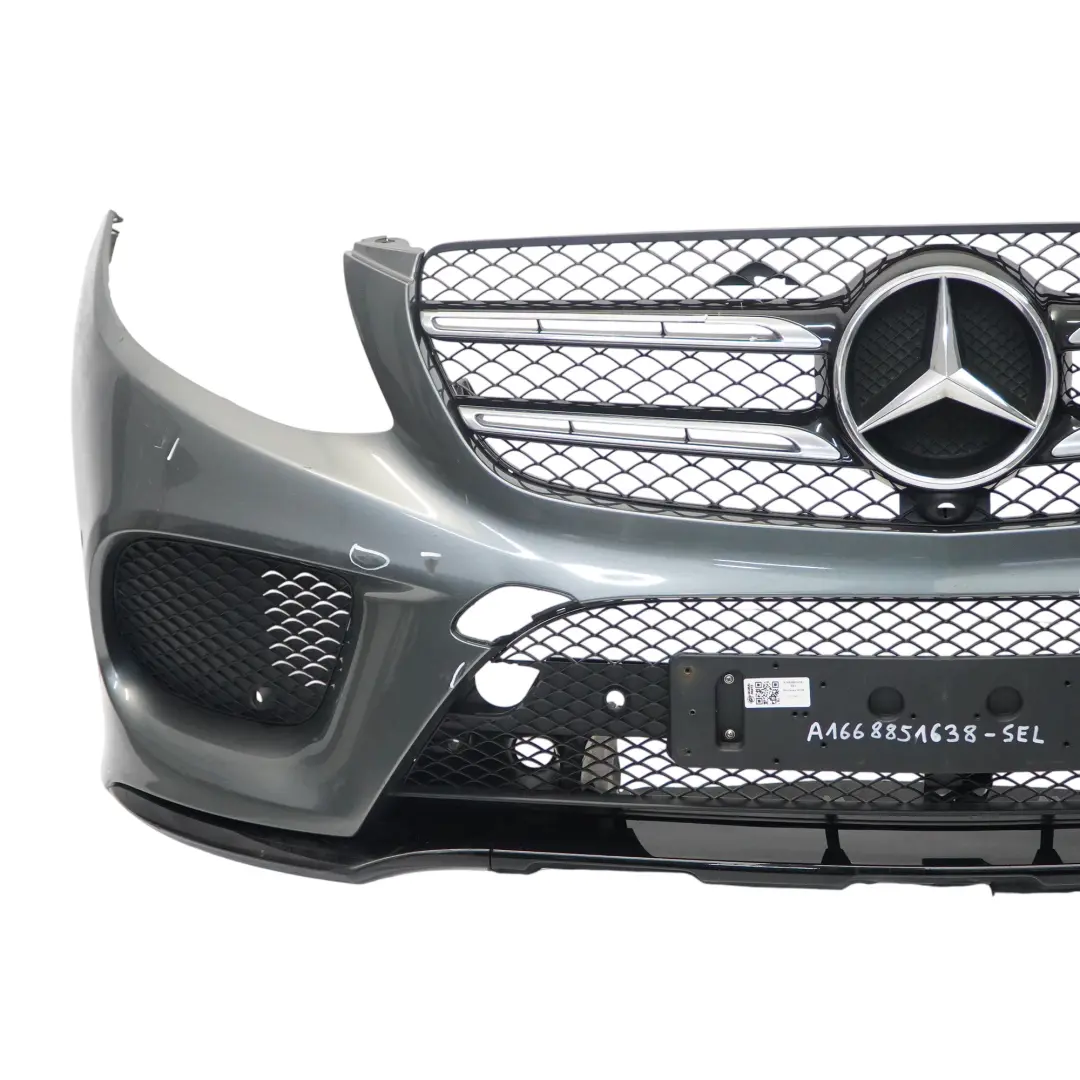 Mercedes W166 Front Bumper AMG Trim Panel Cover Selenite Metallic - 992 - SKU A1668851638-SEL - Part number A1668851638