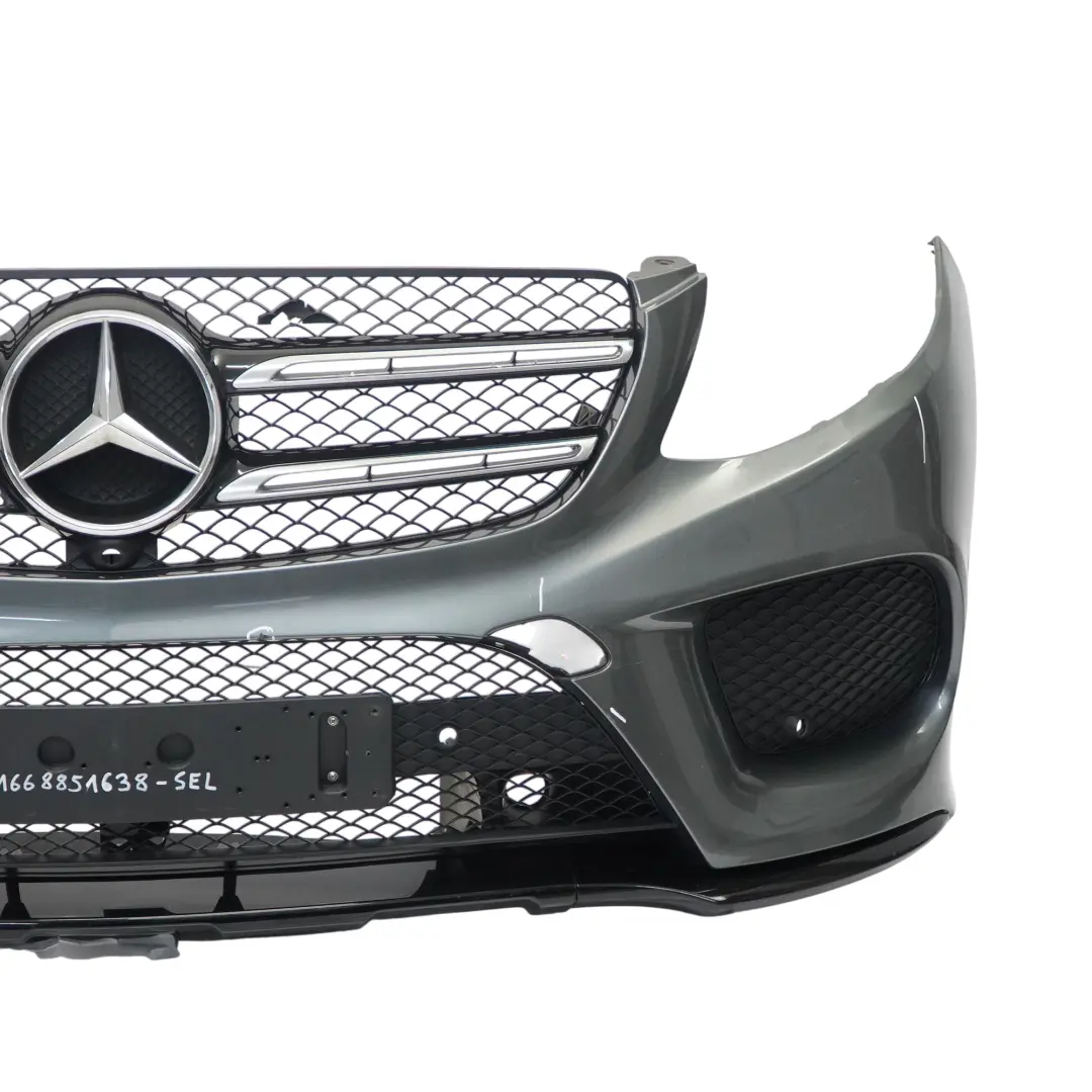Front Bumper AMG Trim Panel Cover Selenite Metallic - 992 to Mercedes W166 with Part number A1668851638 Mercedes W166 Front Bumper AMG Trim Panel Cover Selenite Metallic - 992 - SKU A1668851638-SEL - Part number A1668851638
