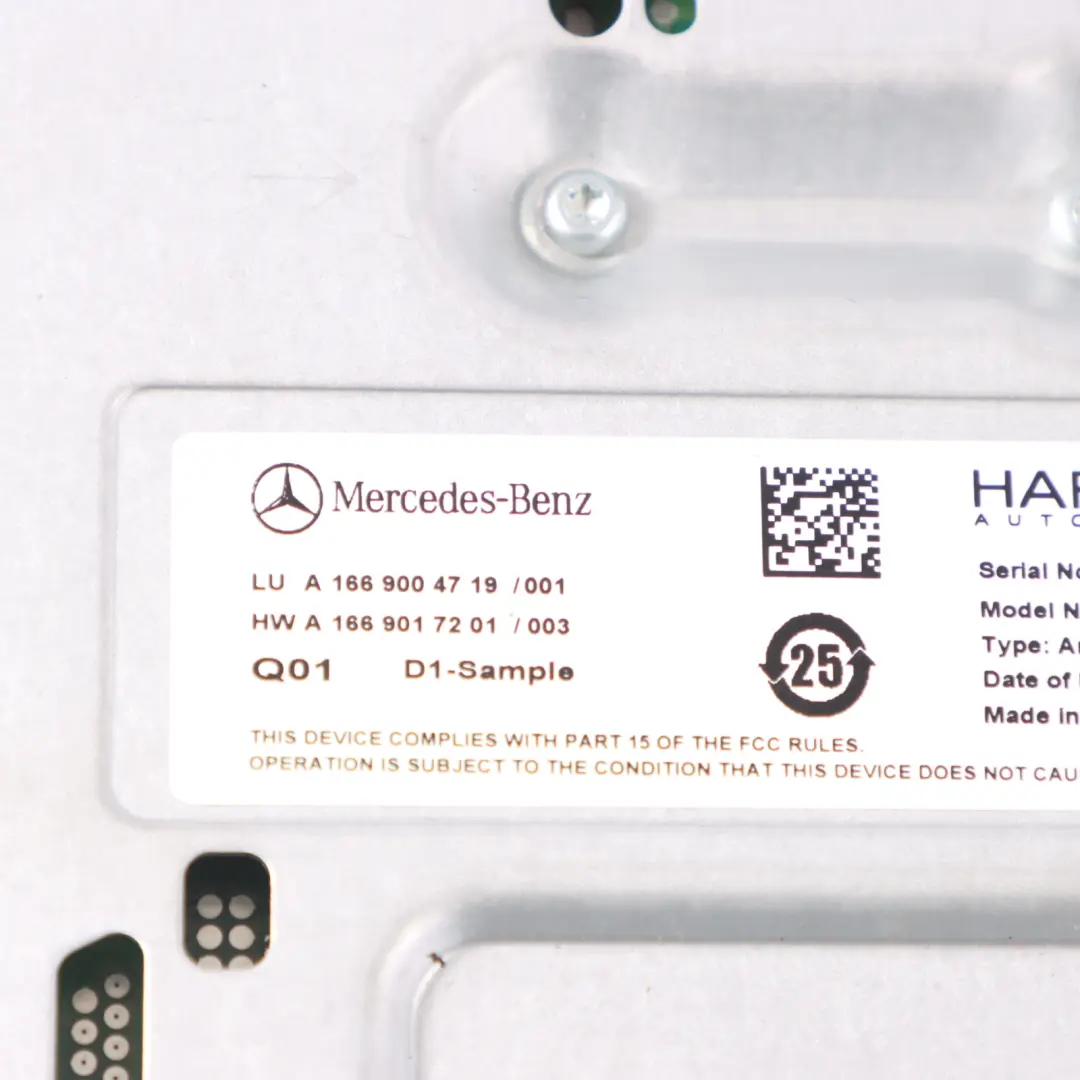  Audio Amplifier Mercedes W166 C292 Sound Control Unit Harman Kardon - SKU A1669004719 - Part number A1669004719