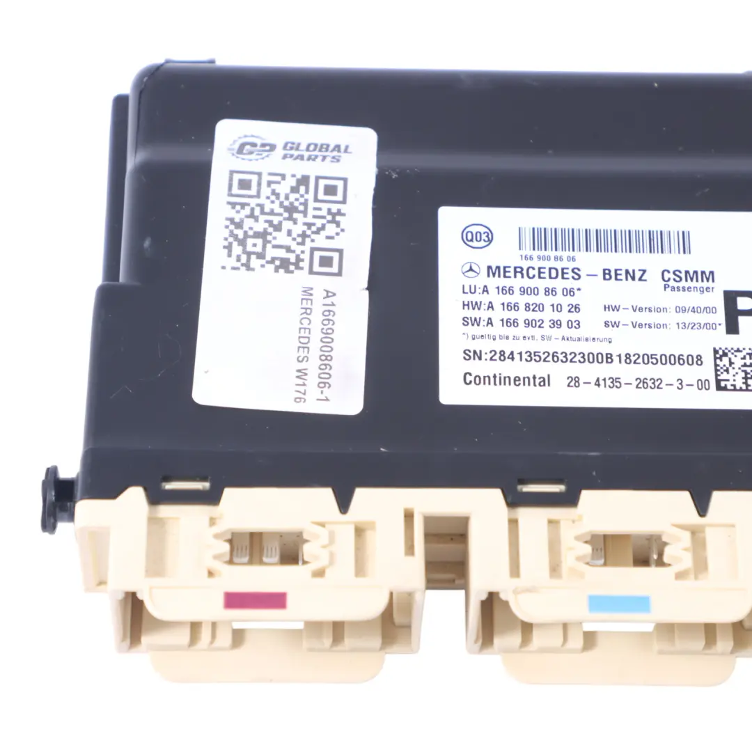 Module Mercedes W176 W246 Front Left N/S Memory Control Unit to Seat with Part number A1669008606 Seat Module Mercedes W176 W246 Front Left N/S Memory Control Unit - SKU A1669008606-1 - Part number A1669008606