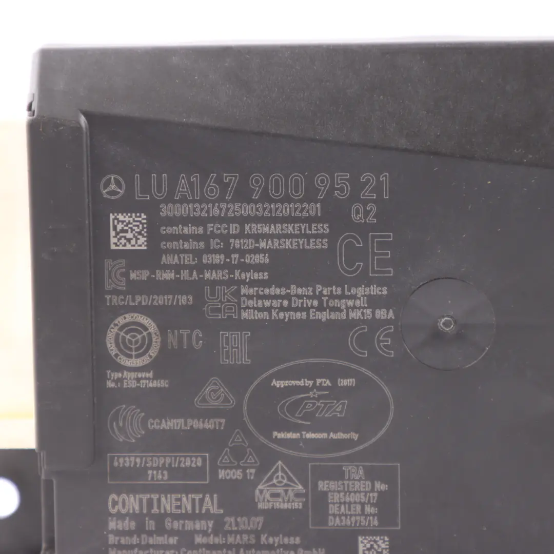 Keyless Entry ECU Control Module Unit to Mercedes W177 with Part number A1679009521 Mercedes W177 Keyless Entry ECU Control Module Unit - SKU A1679009521 - Part number A1679009521