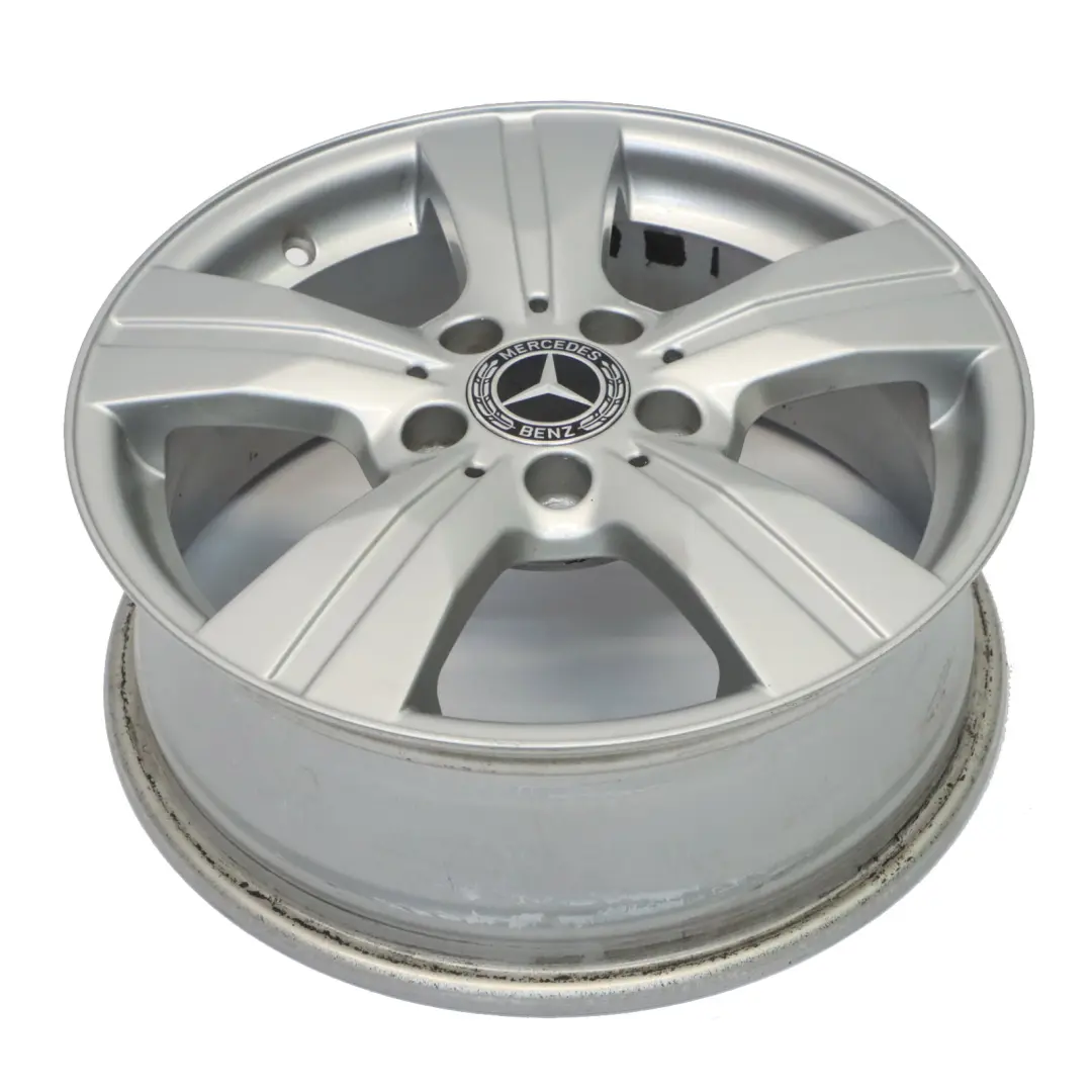 Mercedes W169 W245 Silver Alloy Wheel Rim 16" 6J ET:46 - SKU A1694012202-1 - Part number A1694012202