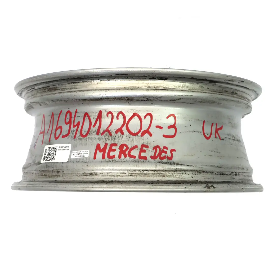 Mercedes W169 W245 Silver Alloy Wheel Rim 16" 6J ET:46 - SKU A1694012202-3 - Part number A1694012202