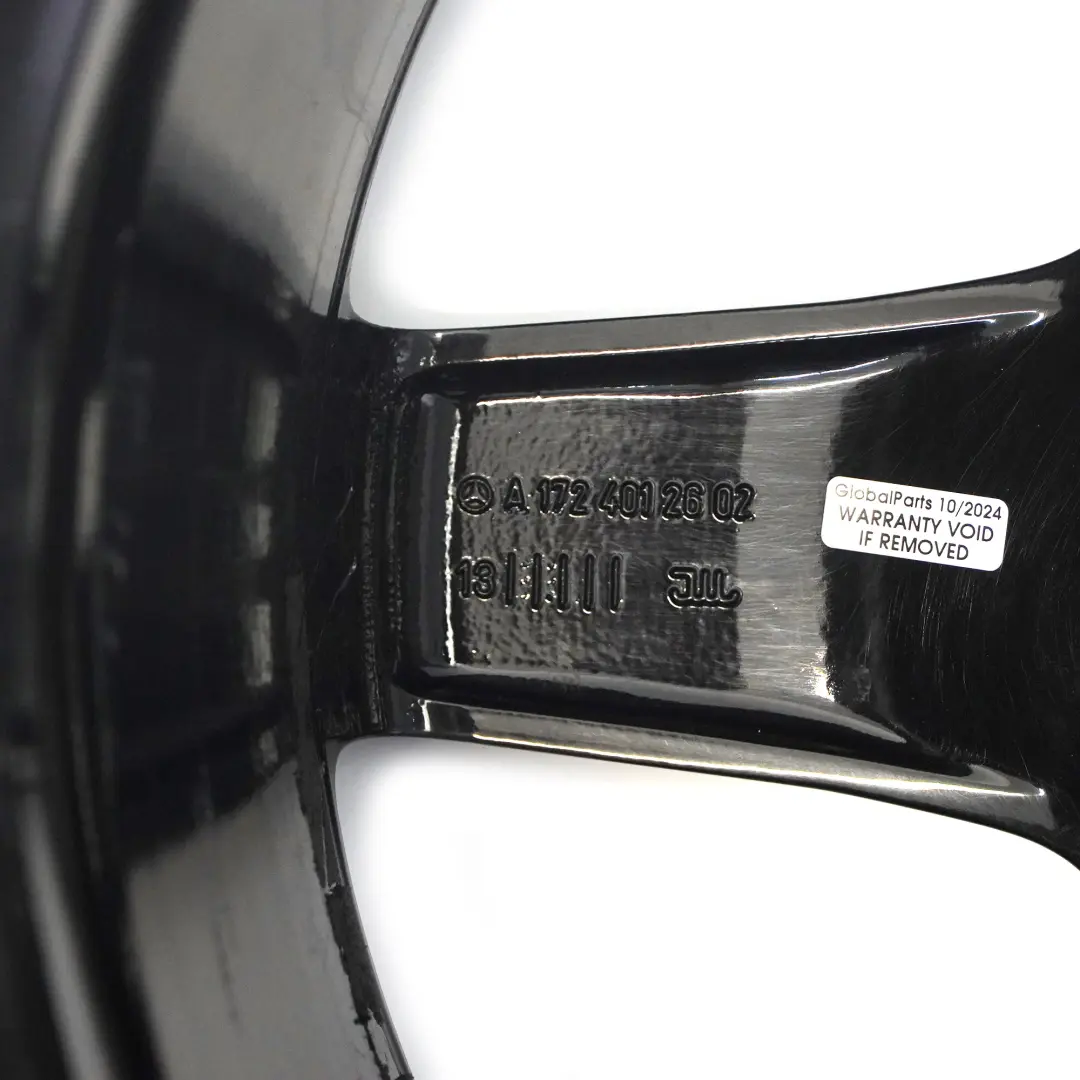 Front Black Alloy Wheel Rim 18" 7,5J ET:42 to Mercedes SLK R172 AMG with Part number A1724012602 Mercedes SLK R172 AMG Front Black Alloy Wheel Rim 18" 7,5J ET:42 - SKU A1724012602-2 - Part number A1724012602