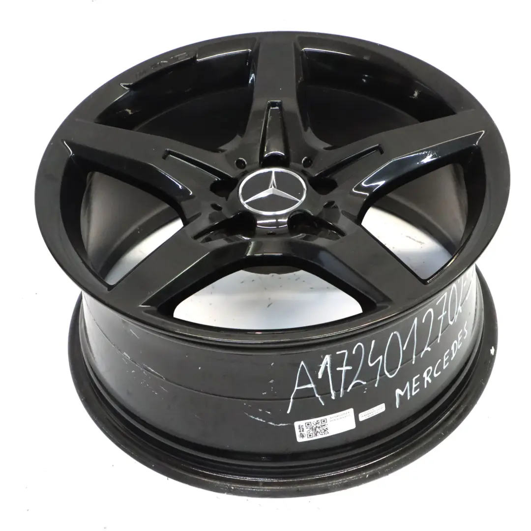 18" ET:36 8,5J Czarna Tylna Felga Aluminiowa do Mercedes R172 o numerze A1724012702 Mercedes R172 18" ET:36 8,5J Czarna Tylna Felga Aluminiowa - SKU A1724012702-5 - Numer Części A1724012702