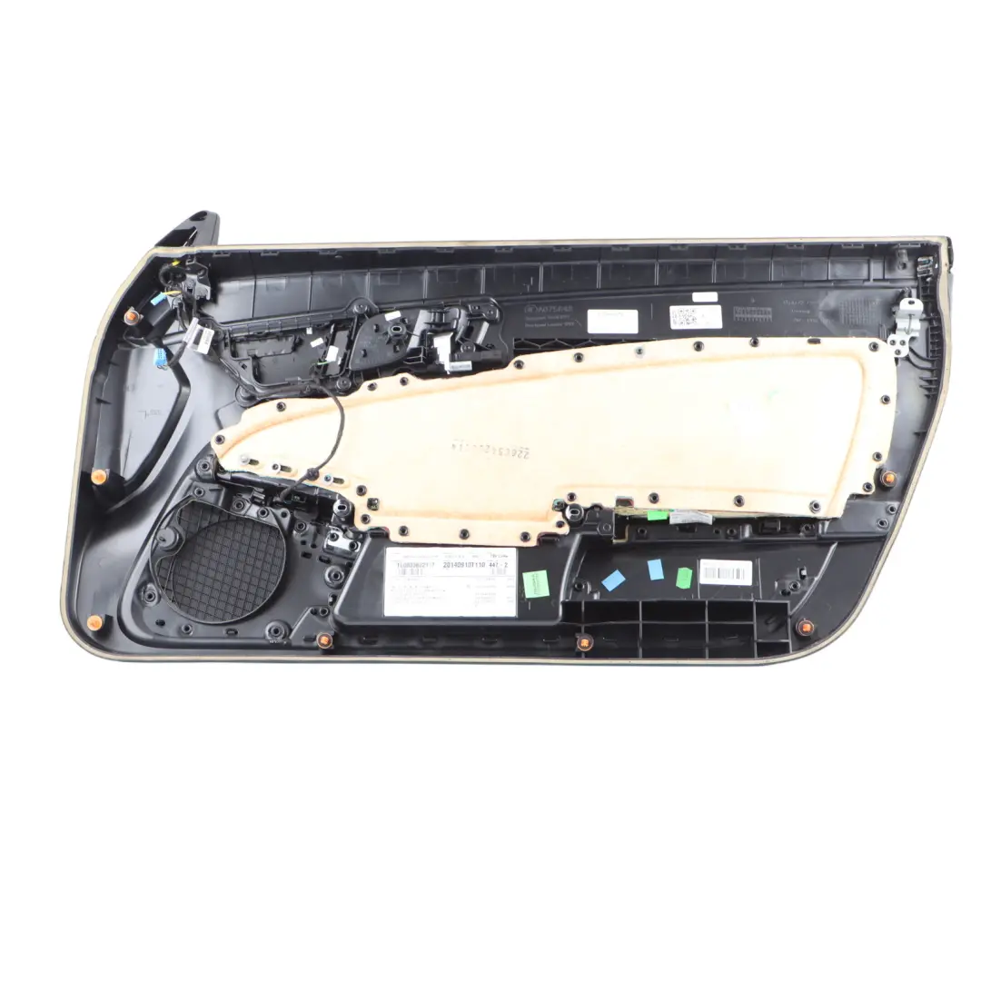 Door Front Left N/S Card Panel Trim Black Bengal Red to Mercedes SLK R172 Roadster with Part number A1727209500 Mercedes SLK R172 Roadster Door Front Left N/S Card Panel Trim Black Bengal Red - SKU A1727209500 - Part number A1727209500