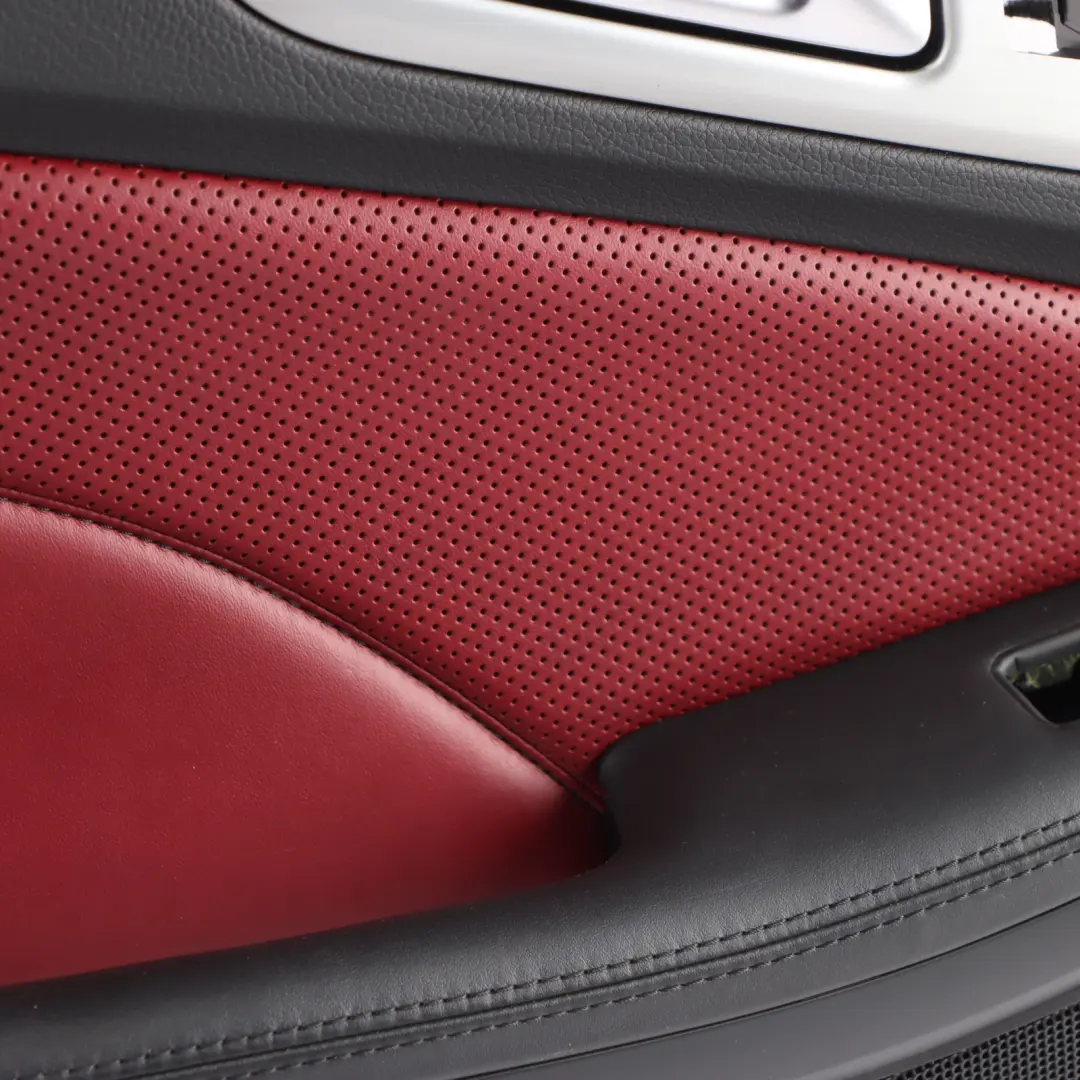 Door Front Left N/S Card Panel Trim Black Bengal Red to Mercedes SLK R172 Roadster with Part number A1727209500 Mercedes SLK R172 Roadster Door Front Left N/S Card Panel Trim Black Bengal Red - SKU A1727209500 - Part number A1727209500