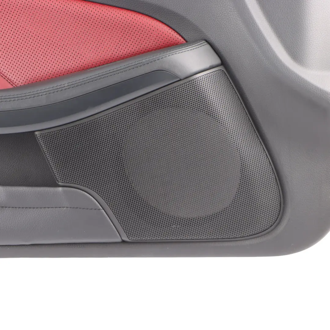 Door Front Left N/S Card Panel Trim Black Bengal Red to Mercedes SLK R172 Roadster with Part number A1727209500 Mercedes SLK R172 Roadster Door Front Left N/S Card Panel Trim Black Bengal Red - SKU A1727209500 - Part number A1727209500