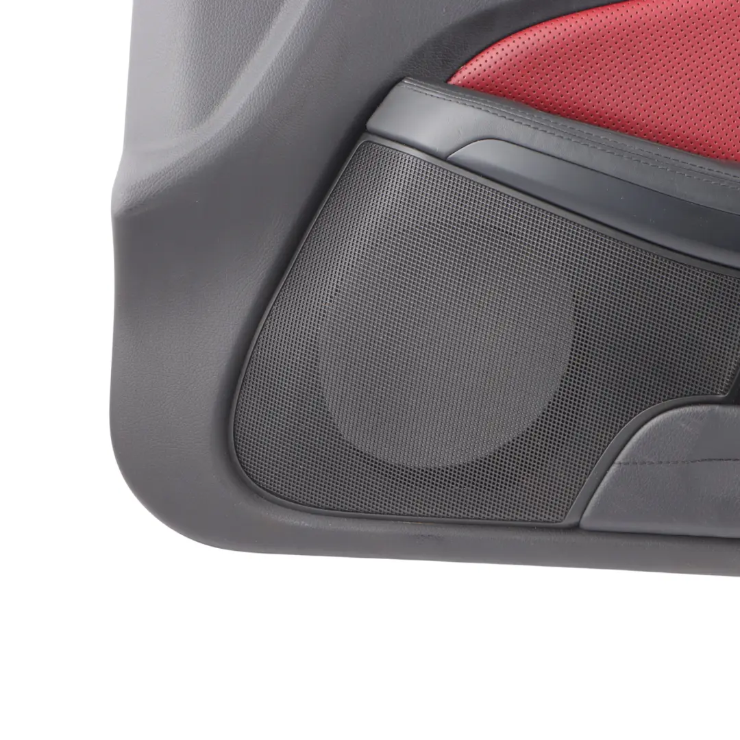 Door Front Right O/S Card Panel Trim Black Bengal Red to Mercedes SLK R172 Roadster with Part number A1727209600 Mercedes SLK R172 Roadster Door Front Right O/S Card Panel Trim Black Bengal Red - SKU A1727209600 - Part number A1727209600