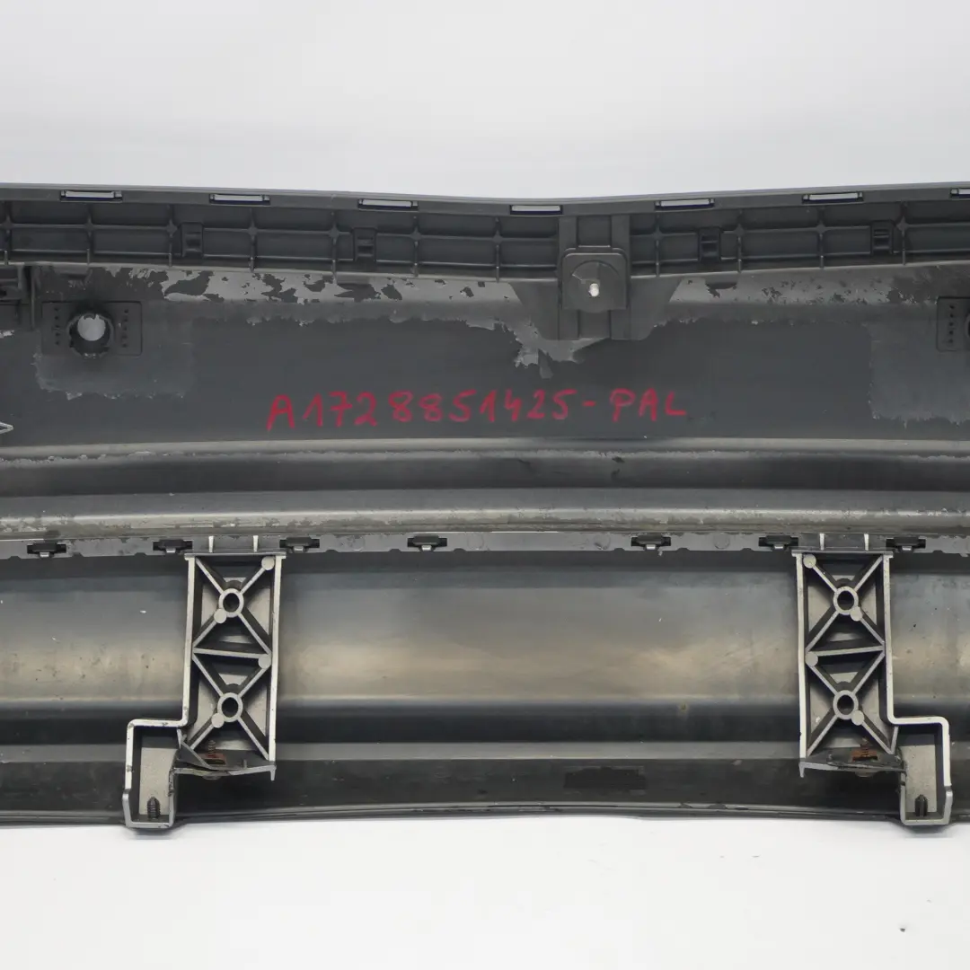 Bumper AMG Trim Panel Covering Palladium Silver - 792 to Mercedes SLK R172 Rear with Part number A1728851425 Mercedes SLK R172 Rear Bumper AMG Trim Panel Covering Palladium Silver - 792 - SKU A1728851425-PAL - Part number A1728851425