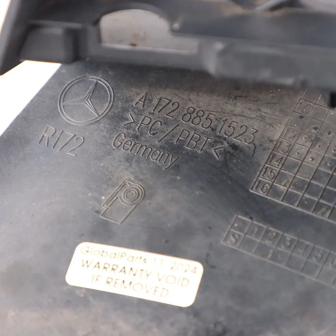 Grille Front Bumper Lower Left N/S Cover to Mercedes SLK SLC R172 with Part number A1728851523 Mercedes SLK SLC R172 Grille Front Bumper Lower Left N/S Cover - SKU A1728851523 - Part number A1728851523