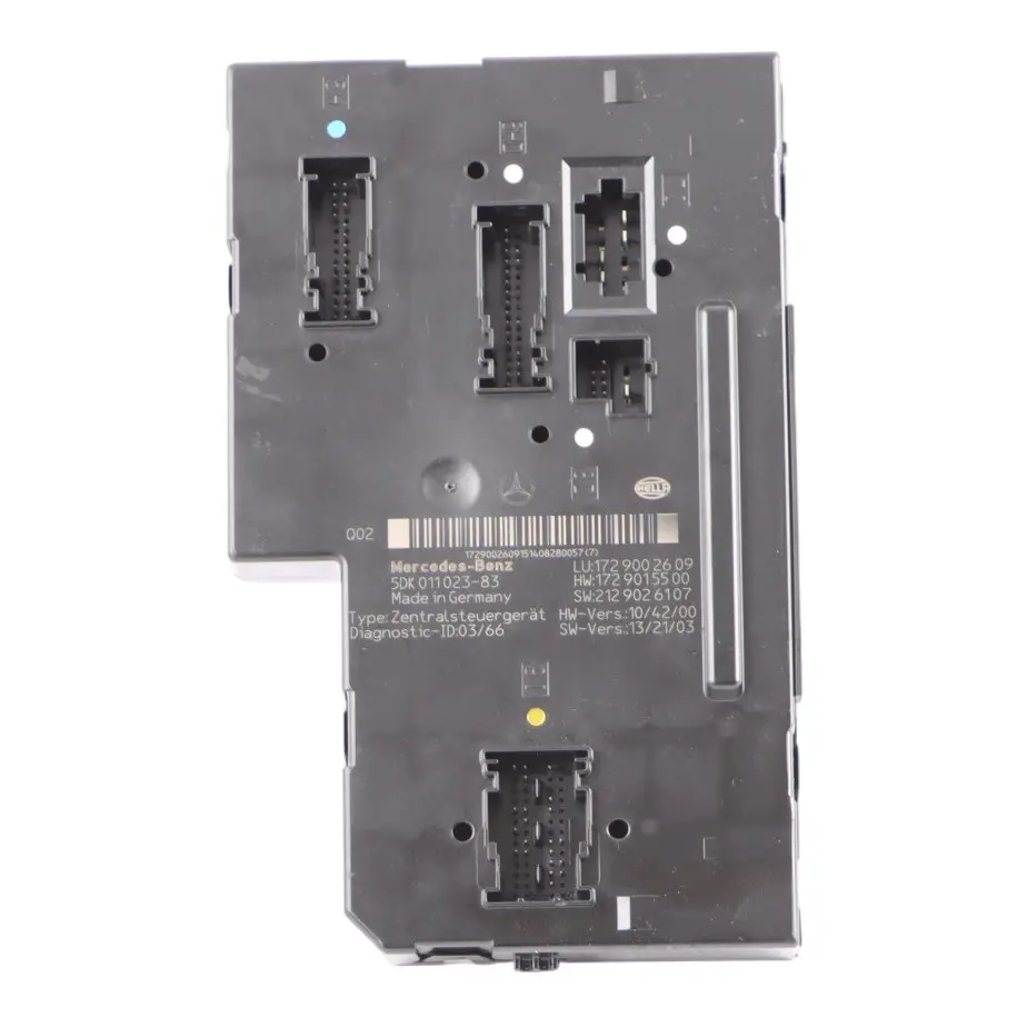 Fuse Box SAM Relay Control Unit Module to Mercedes SLK R172 Rear with Part number A1729002609 Mercedes SLK R172 Rear Fuse Box SAM Relay Control Unit Module - SKU A1729002609 - Part number A1729002609