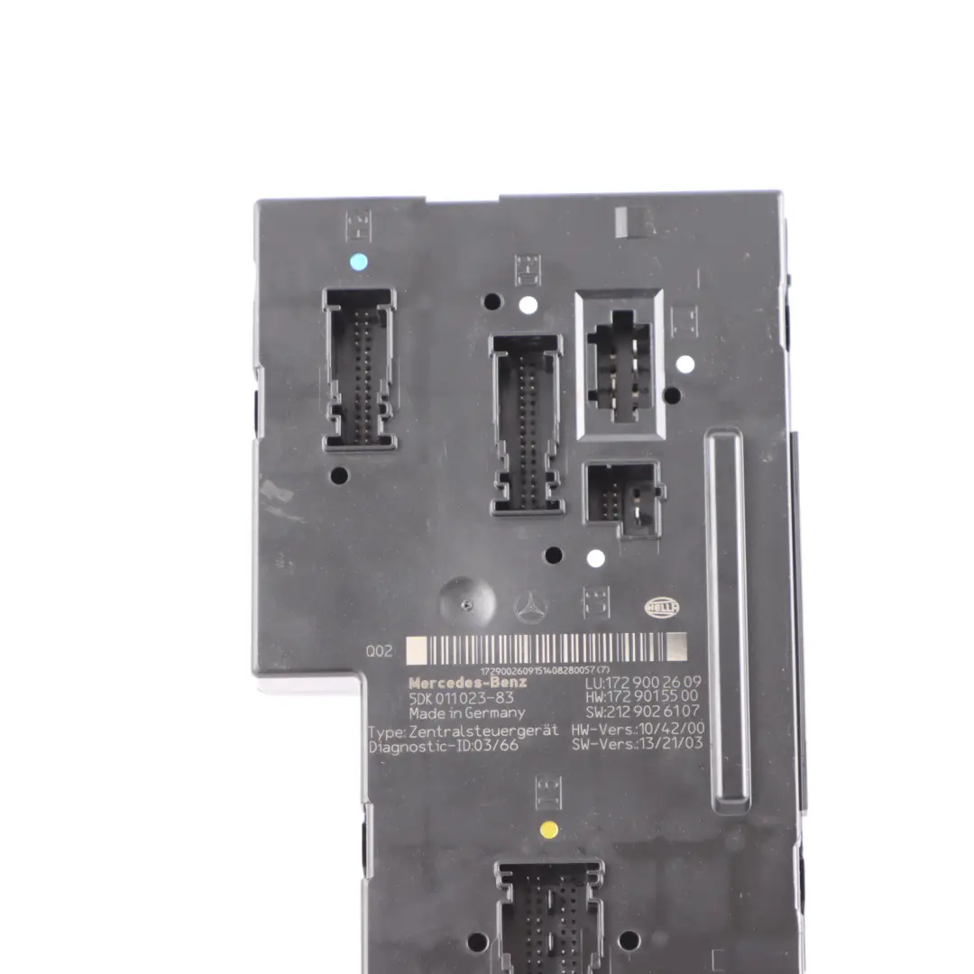 Fuse Box SAM Relay Control Unit Module to Mercedes SLK R172 Rear with Part number A1729002609 Mercedes SLK R172 Rear Fuse Box SAM Relay Control Unit Module - SKU A1729002609 - Part number A1729002609