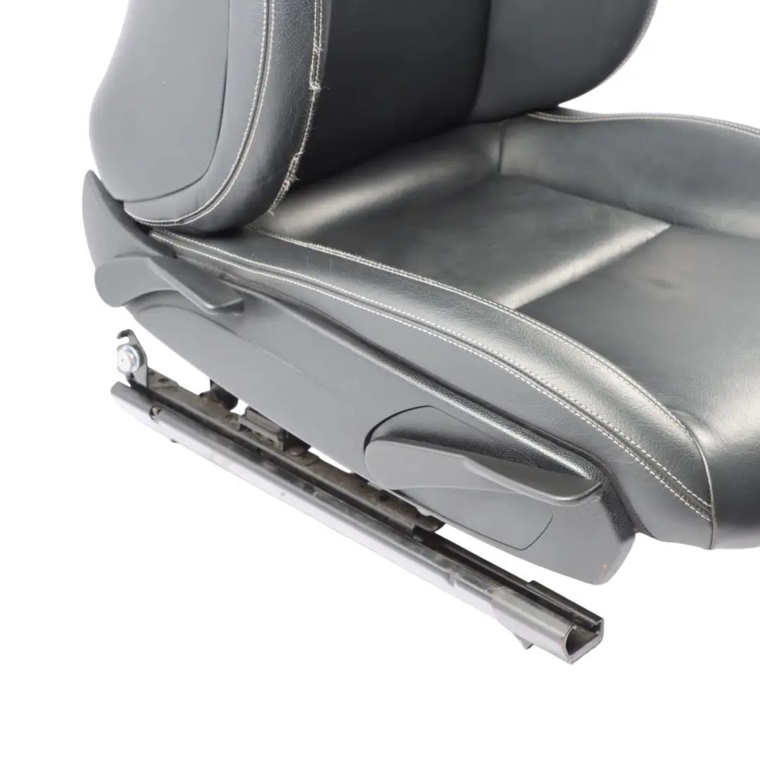 Front Right Seat O/S Black Leather Interior to Mercedes SLK R172 with Part number A1729100647 Mercedes SLK R172 Front Right Seat O/S Black Leather Interior - SKU A1729100647 - Part number A1729100647