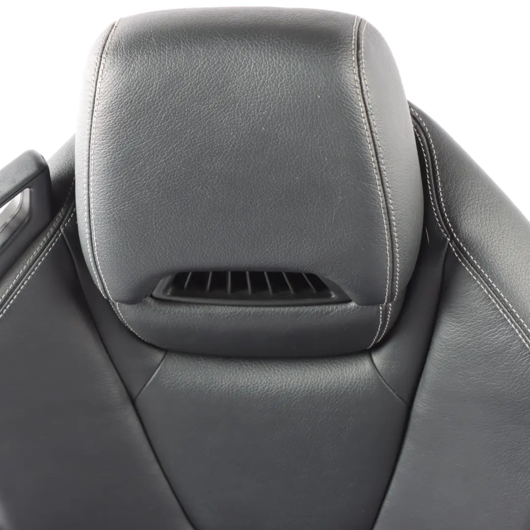 Front Right Seat O/S Black Leather Interior to Mercedes SLK R172 with Part number A1729100647 Mercedes SLK R172 Front Right Seat O/S Black Leather Interior - SKU A1729100647 - Part number A1729100647