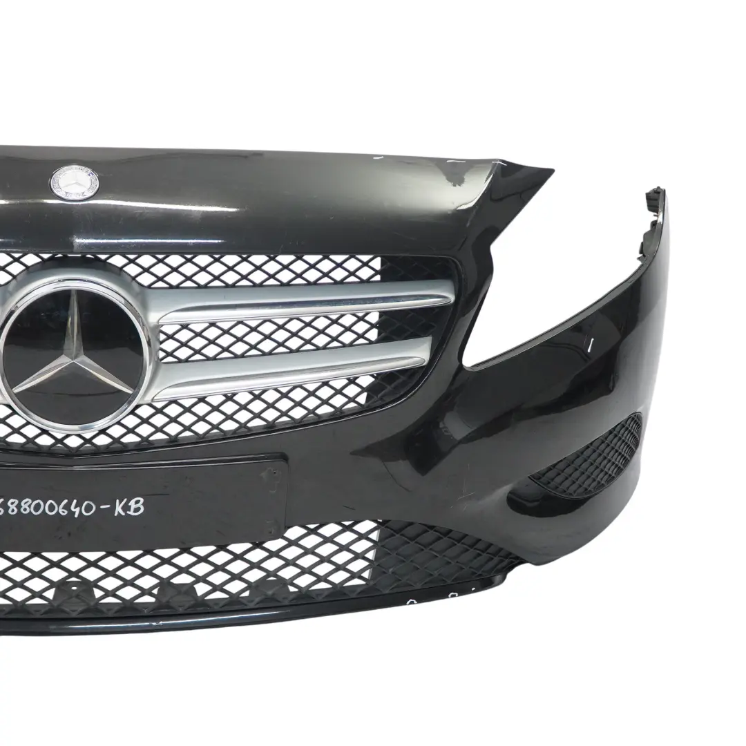 Front Bumper Trim Panel Kosmos Cosmic Black Metallic - 191 to Mercedes W176 with Part number A1768800640 Mercedes W176 Front Bumper Trim Panel Kosmos Cosmic Black Metallic - 191 - SKU A1768800640-KB - Part number A1768800640