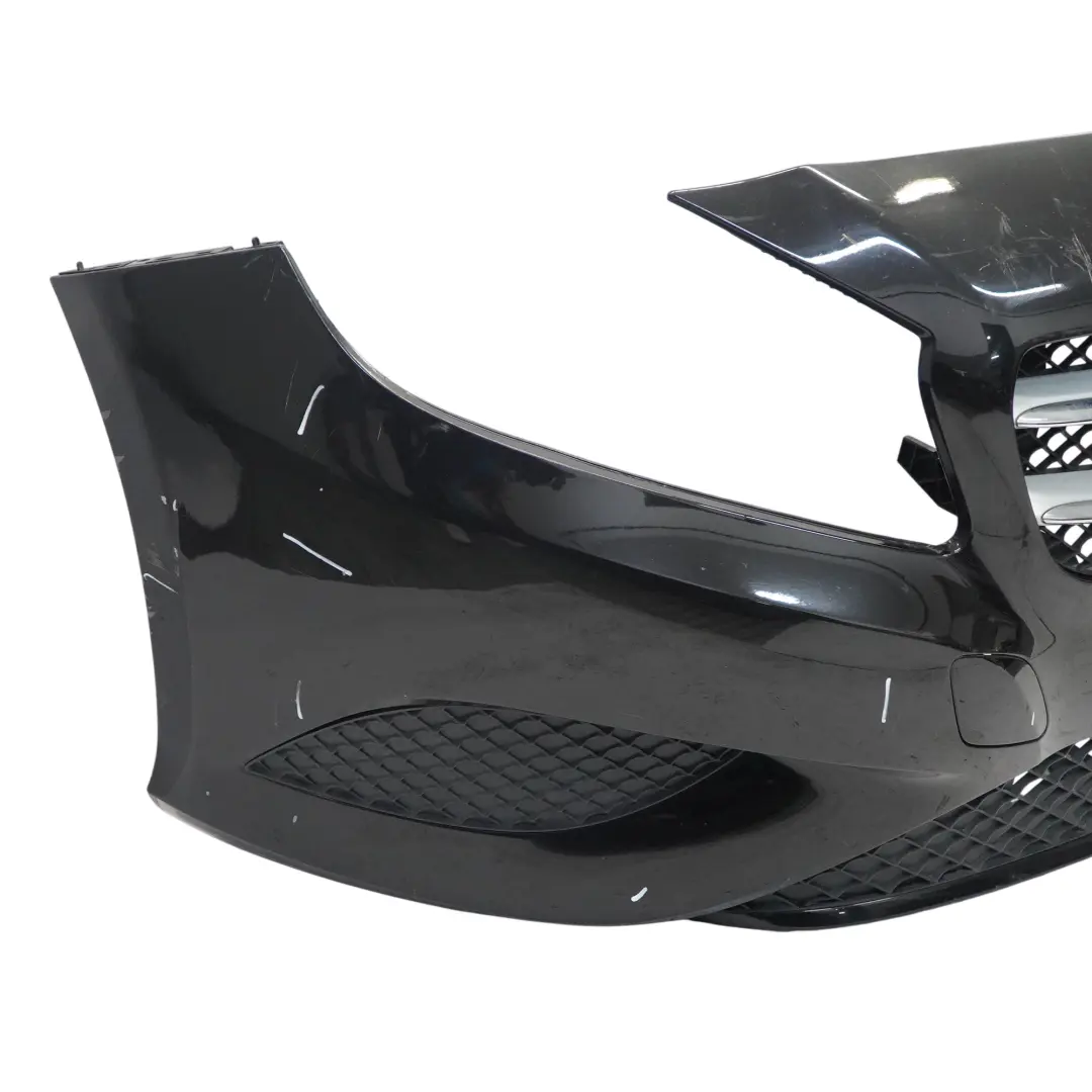 Front Bumper Trim Panel Kosmos Cosmic Black Metallic - 191 to Mercedes W176 with Part number A1768800640 Mercedes W176 Front Bumper Trim Panel Kosmos Cosmic Black Metallic - 191 - SKU A1768800640-KB - Part number A1768800640