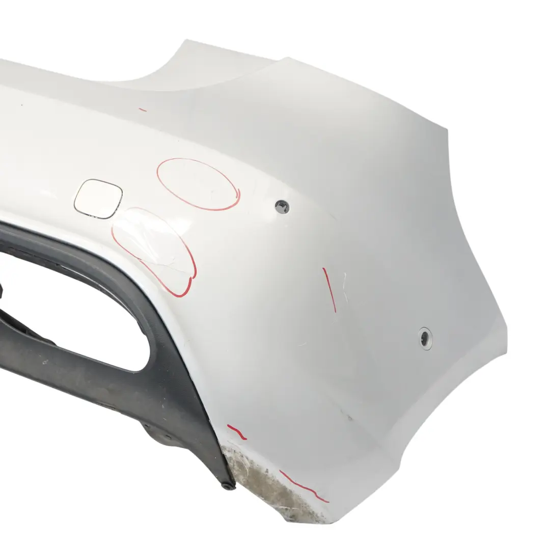 Bumper Rear Trim Panel Cover Polar Silver Metallic - 761 to Mercedes W176 with Part number A1768807040 Mercedes W176 Bumper Rear Trim Panel Cover Polar Silver Metallic - 761 - SKU A1768807040-PLS - Part number A1768807040