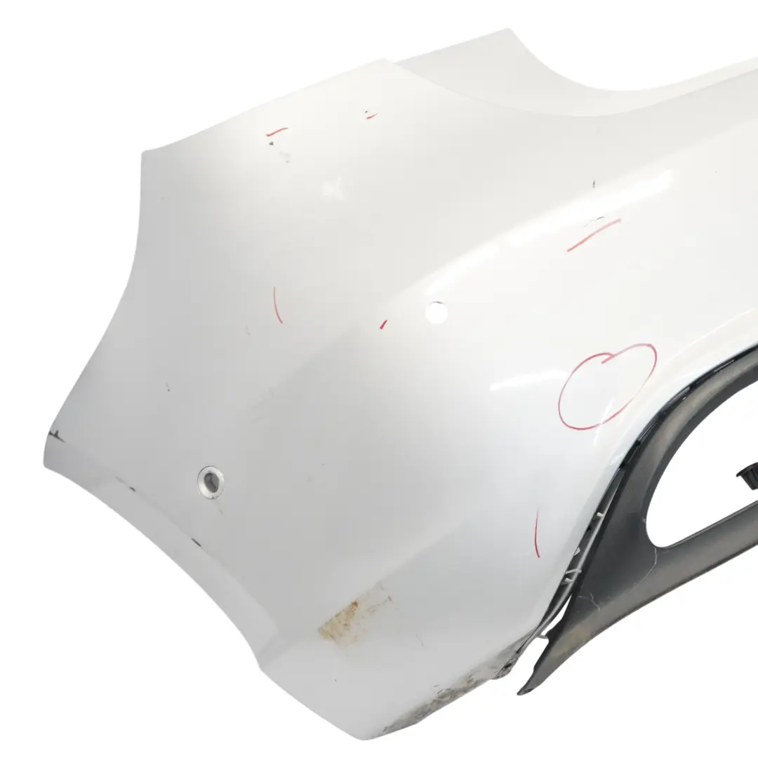 Bumper Rear Trim Panel Cover Polar Silver Metallic - 761 to Mercedes W176 with Part number A1768807040 Mercedes W176 Bumper Rear Trim Panel Cover Polar Silver Metallic - 761 - SKU A1768807040-PLS - Part number A1768807040