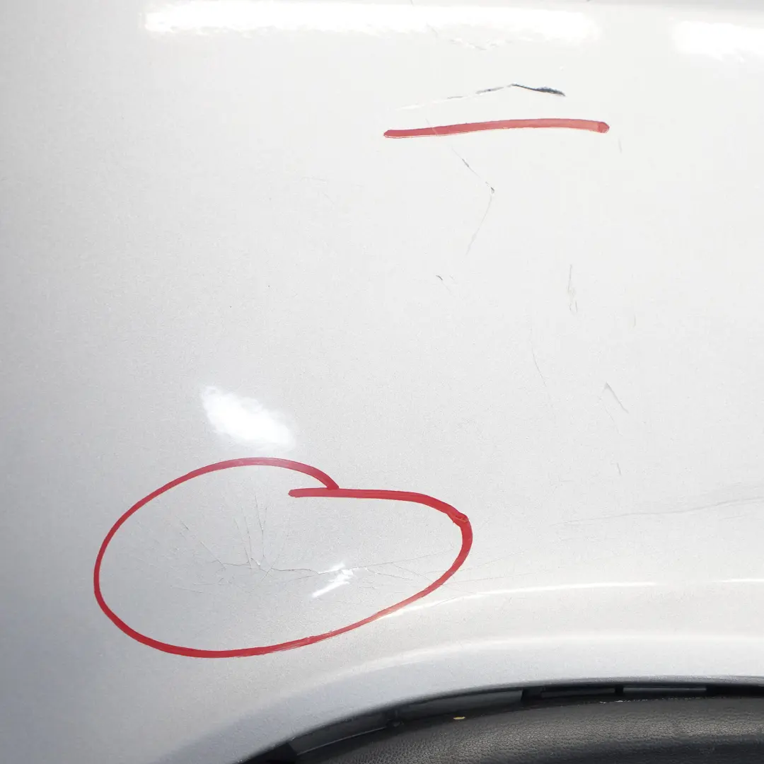 Bumper Rear Trim Panel Cover Polar Silver Metallic - 761 to Mercedes W176 with Part number A1768807040 Mercedes W176 Bumper Rear Trim Panel Cover Polar Silver Metallic - 761 - SKU A1768807040-PLS - Part number A1768807040