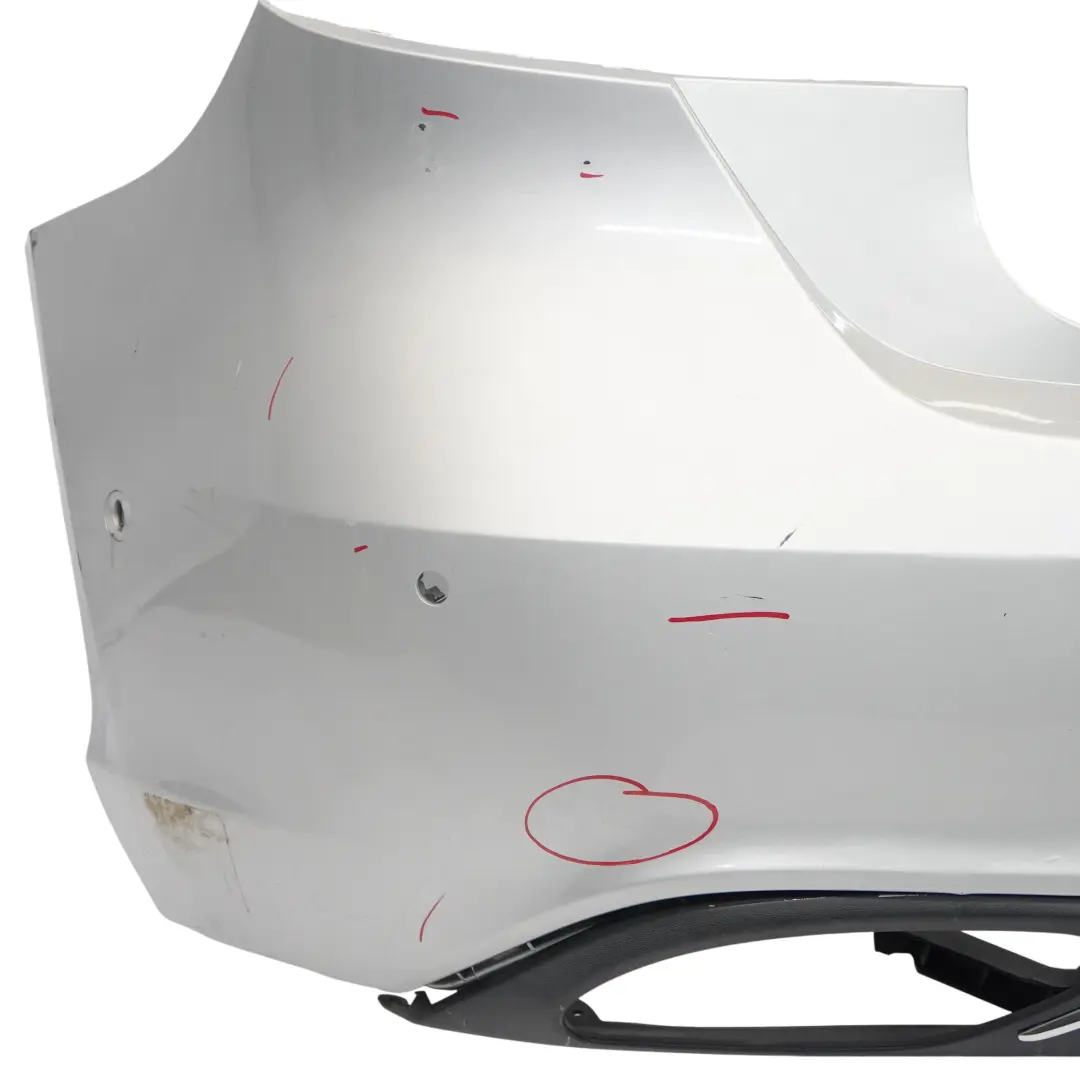 Zderzak Tylny Polar Silver Srebrny Metalik - 761 do Mercedes W176 o numerze A1768807040 Mercedes W176 Zderzak Tylny Polar Silver Srebrny Metalik - 761 - SKU A1768807040-PLS - Numer Części A1768807040