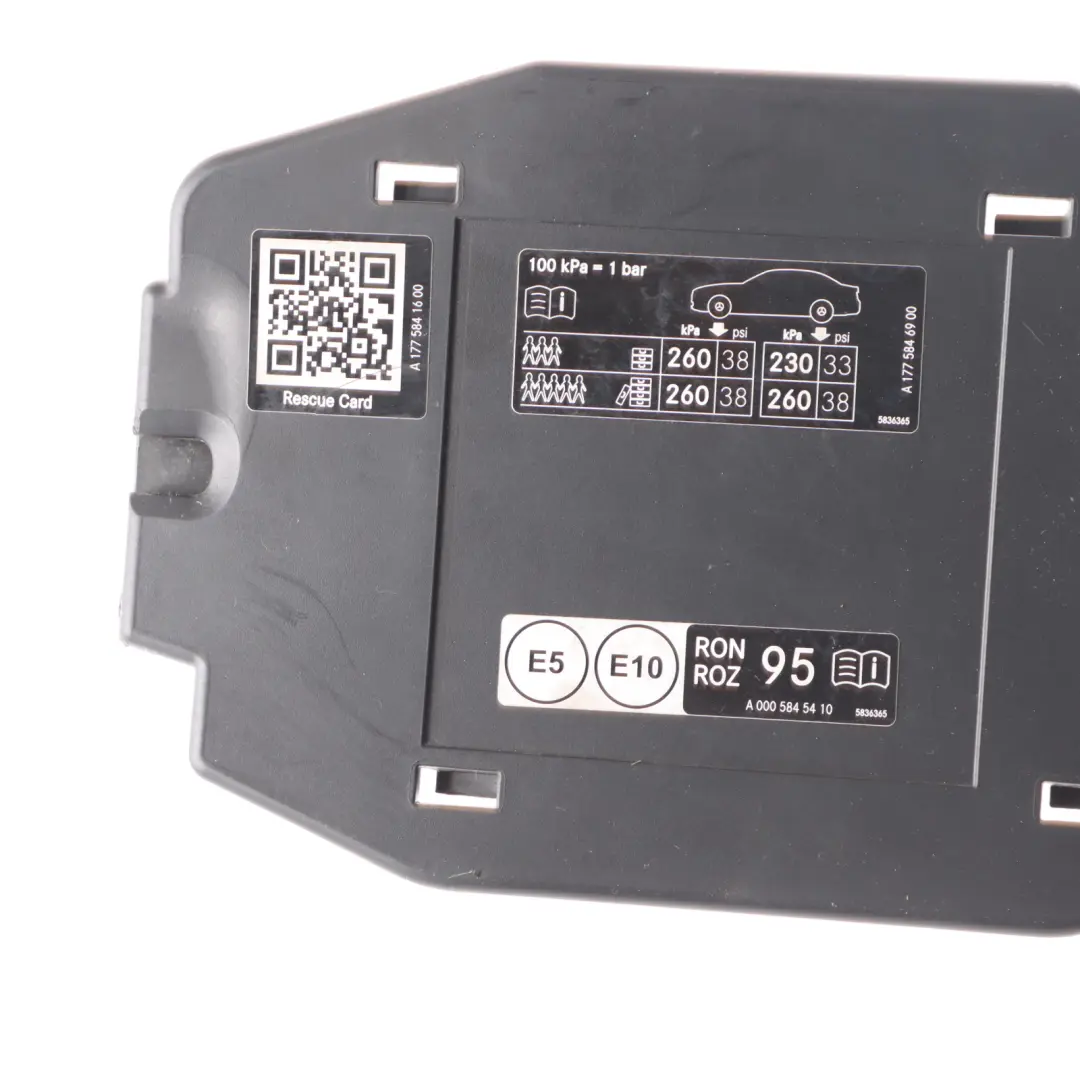 Filler Flap Cap Trim Recess Panel to Mercedes W177 Fuel Tank with Part number A1776302702 Mercedes W177 Fuel Tank Filler Flap Cap Trim Recess Panel - SKU A1776302702 - Part number A1776302702