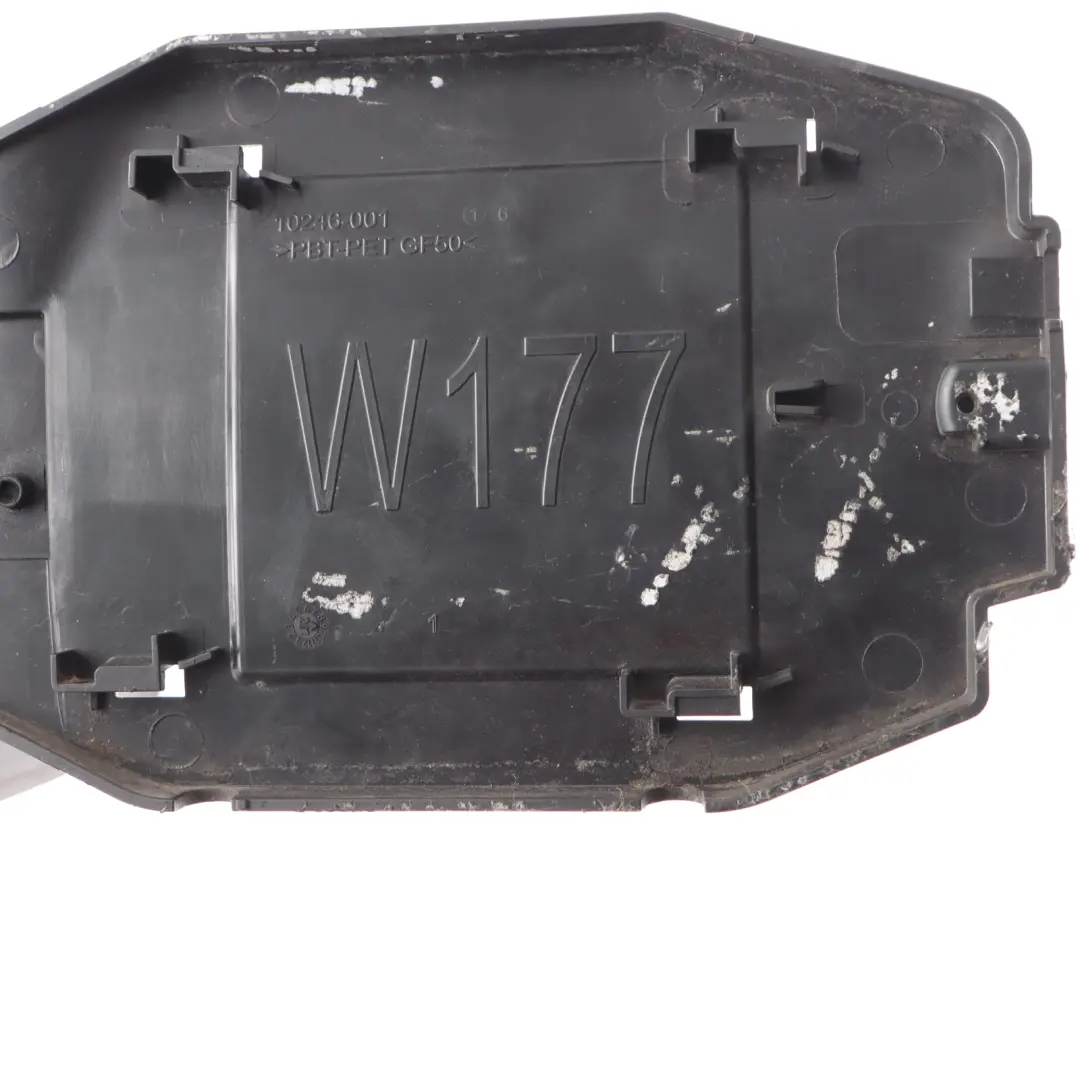 Filler Flap Cap Trim Recess Panel to Mercedes W177 Fuel Tank with Part number A1776302702 Mercedes W177 Fuel Tank Filler Flap Cap Trim Recess Panel - SKU A1776302702 - Part number A1776302702