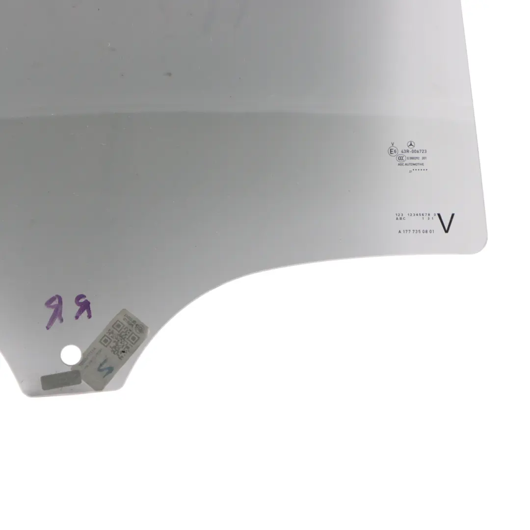 Vitre Teintée De Porte Arrière Droite Modèle pour Mercedes V177 à propos du numéro de pièce A1777350801 Mercedes V177 Vitre Teintée De Porte Arrière Droite Modèle - SKU A1777350801 - Numéro de pièce A1777350801