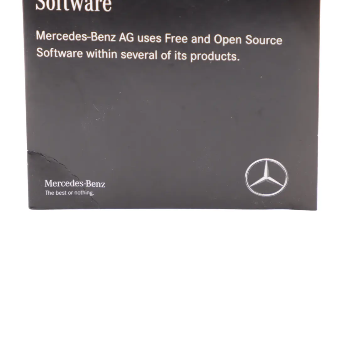 Mercedes W177 Licence Information And Open Source Software Disk - SKU A1778270701 - Part number A1778270701