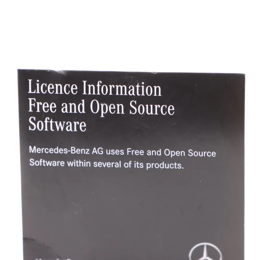 Mercedes W177 Licence Information And Open Source Software Disk - SKU A1778270701 - Part number A1778270701
