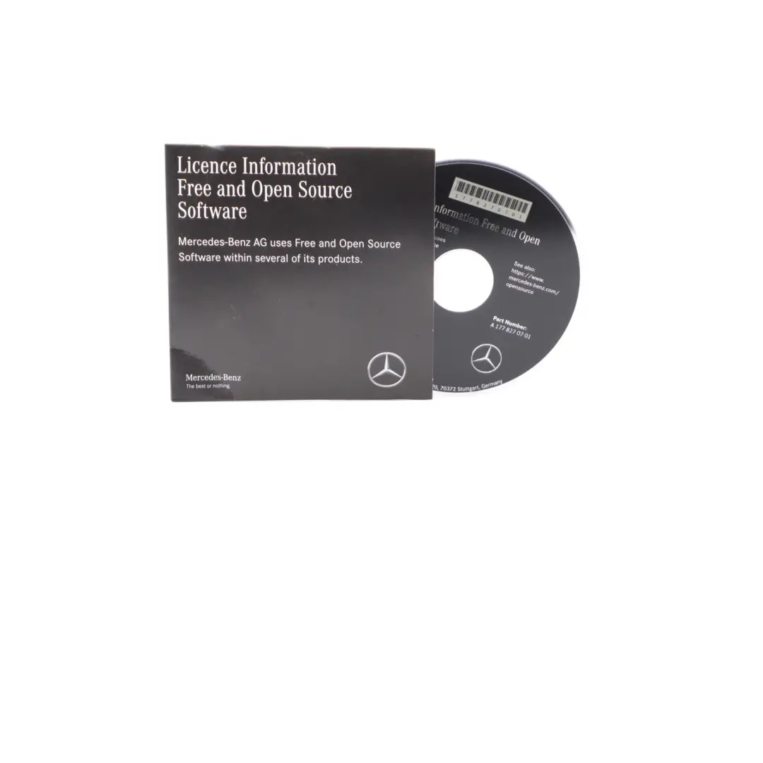 Licence Information And Open Source Software Disk to Mercedes W177 with Part number A1778270701 Mercedes W177 Licence Information And Open Source Software Disk - SKU A1778270701 - Part number A1778270701