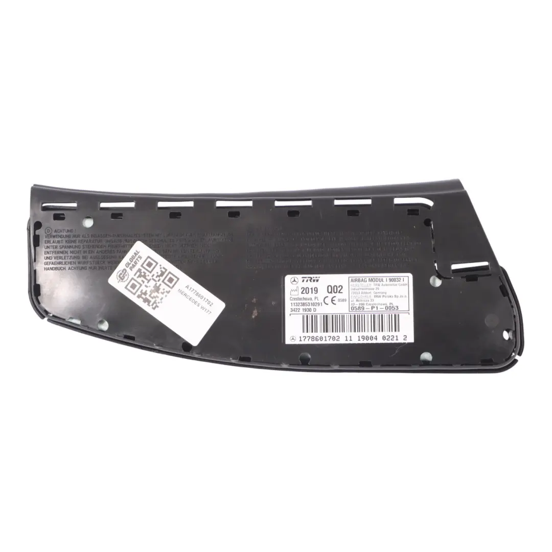 Mercedes W177 Módulo de Aire Lateral Asiento Delantero Izquierdo - SKU A1778601702 - Número de pieza A1778601702