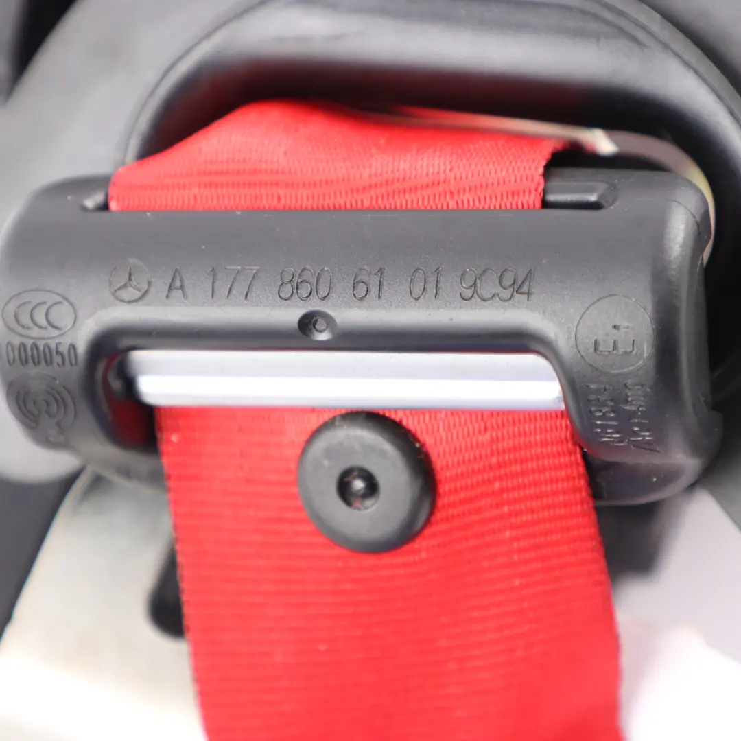 Mercedes V177 Seat Belt Front Left N/S Upper Safety Belt Red - SKU A1778606101 - Part number A1778606101
