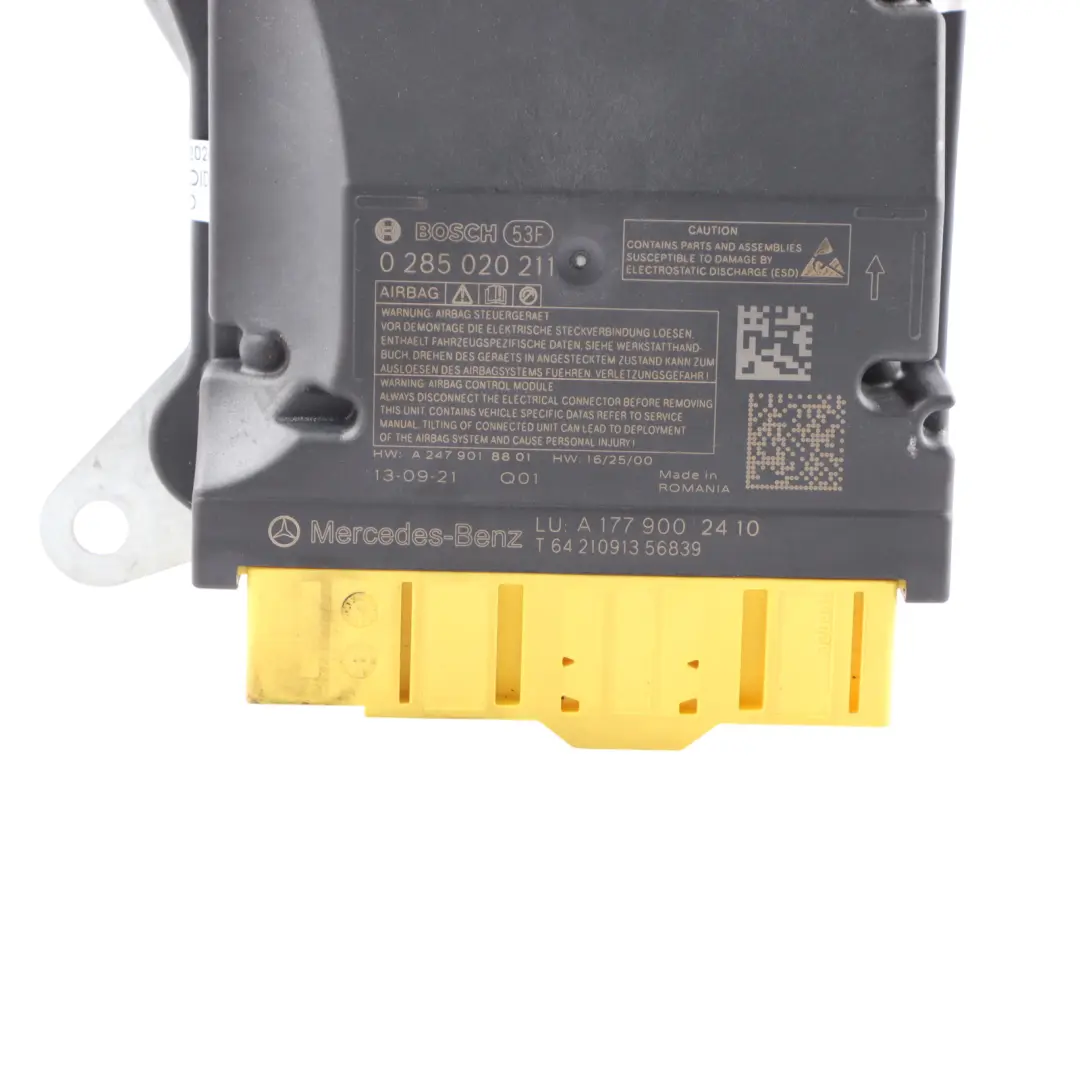 Modul SRS System Steuergerät ECU für Mercedes W177 Air mit Teilenummer A1779002410 Mercedes W177 Air Modul SRS System Steuergerät ECU - SKU A1779002410 - Teilenummer A1779002410