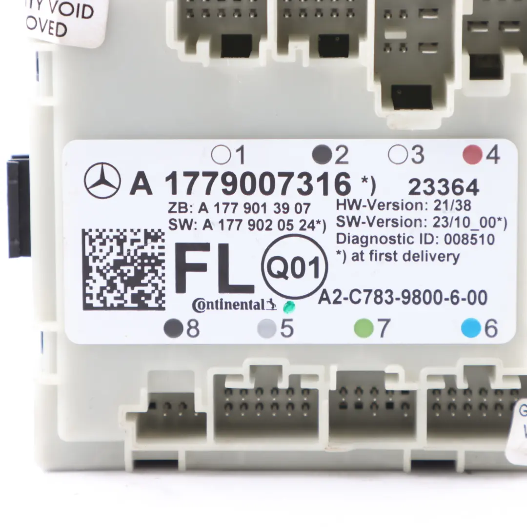 Mercedes W177 Front Door Control Module Left N/S Unit ECU - SKU A1779007316 - Part number A1779007316