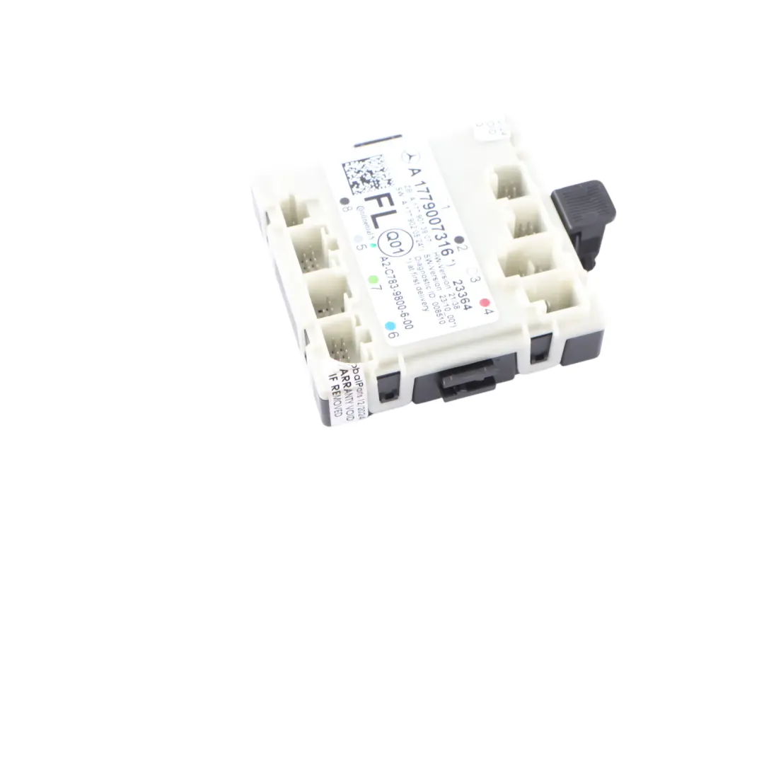 Front Door Control Module Left N/S Unit ECU to Mercedes W177 with Part number A1779007316 Mercedes W177 Front Door Control Module Left N/S Unit ECU - SKU A1779007316 - Part number A1779007316