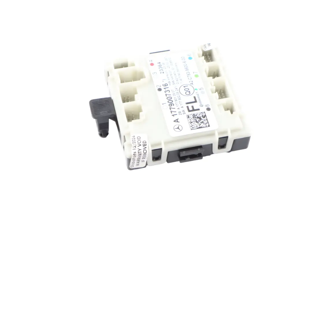 Front Door Control Module Left N/S Unit ECU to Mercedes W177 with Part number A1779007316 Mercedes W177 Front Door Control Module Left N/S Unit ECU - SKU A1779007316 - Part number A1779007316