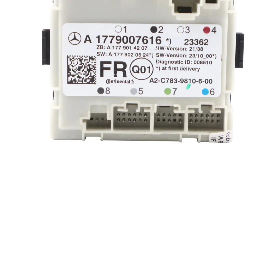 Front Door Module Control Unit Right O/S to Mercedes C118 W177 W247 with Part number A1779007616 Mercedes C118 W177 W247 Front Door Module Control Unit Right O/S - SKU A1779007616 - Part number A1779007616