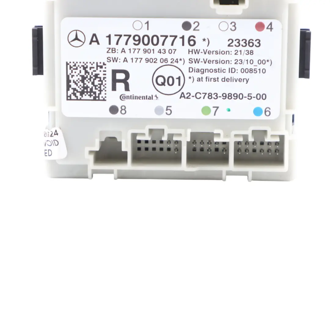 Moduł Sterownik Drzwi Prawy Lewy Przód ECU do Mercedes W177 o numerze A1779007716 Mercedes W177 Moduł Sterownik Drzwi Prawy Lewy Przód ECU - SKU A1779007716 - Numer Części A1779007716