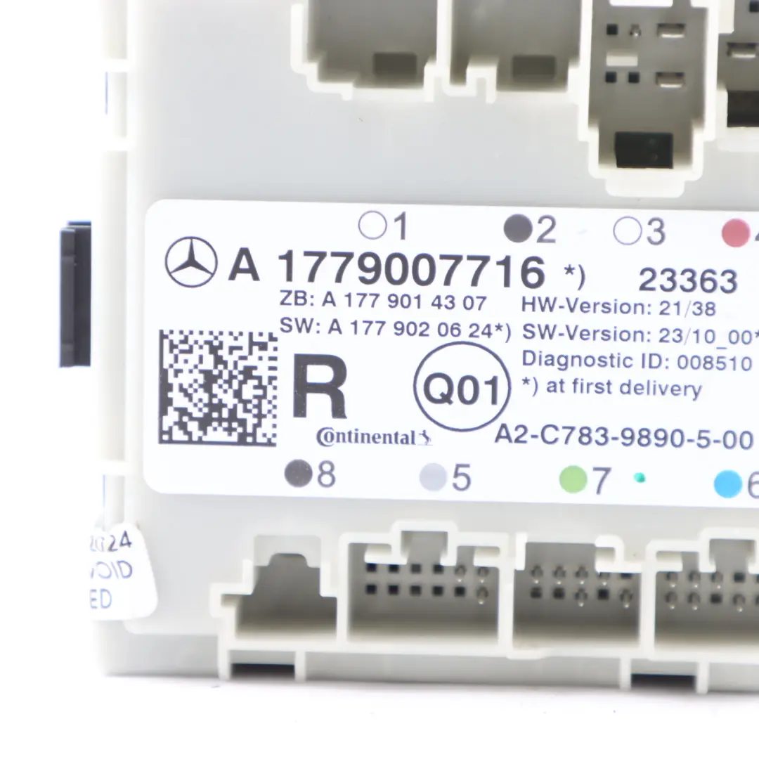 Vordertür Steuermodul Links Rechts Einheit ECU für Mercedes W177 mit Teilenummer A1779007716 Mercedes W177 Vordertür Steuermodul Links Rechts Einheit ECU - SKU A1779007716 - Teilenummer A1779007716