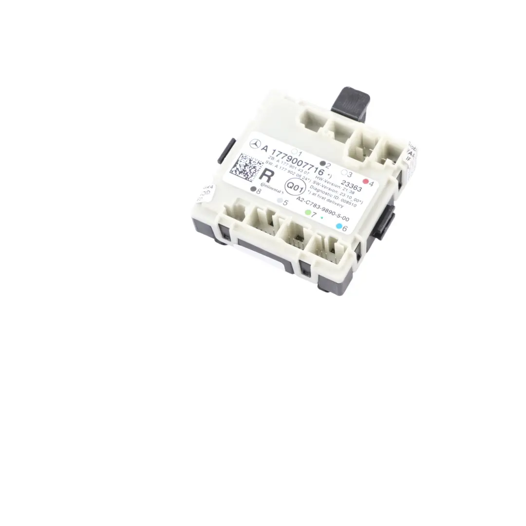 Front Door Control Module Left Right N/O/S Unit ECU to Mercedes W177 with Part number A1779007716 Mercedes W177 Front Door Control Module Left Right N/O/S Unit ECU - SKU A1779007716 - Part number A1779007716