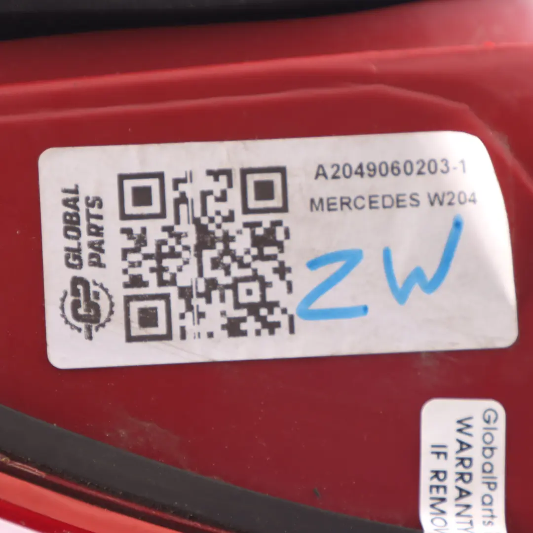 Lamp Mercedes W204 Side Panel Light Left N/S Tail Light to Rear with Part number A2049060203 Rear Lamp Mercedes W204 Side Panel Light Left N/S Tail Light - SKU A2049060203-1 - Part number A2049060203